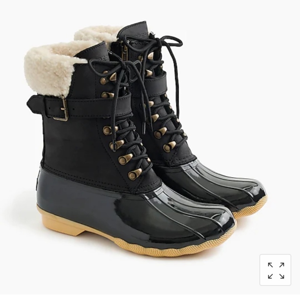 Women's Sperry® for J.Crew Shearwater buckle boots in black